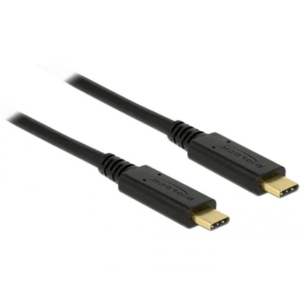 DELOCK kábel USB 3.1 Gen 2 Type-C male/male összekötő, 1m, 3A E-Marker