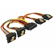 DELOCK tápkábel SATA 15Pin > 4x15Pin St/Bu ger./unt. 15cm
