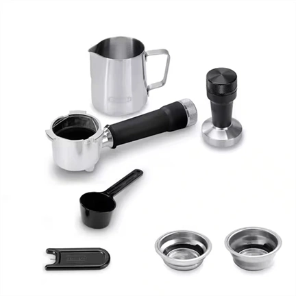 DELONGHI EC890.M Dedica Duo manuális eszpresszó kávéfőző, tartály: 1,1 l, 1450W, Ezüst