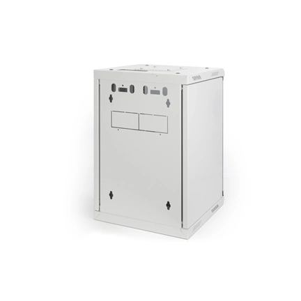 DIGITUS 10"/19" 5/10U Kombinált 350/483mm mély üvegajtós szürke fali rack szekrény