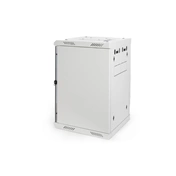 DIGITUS 10"/19" 5/10U Kombinált 350/483mm mély üvegajtós szürke fali rack szekrény