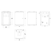 DIGITUS 10"/19" 5/10U Kombinált 350/483mm mély üvegajtós szürke fali rack szekrény