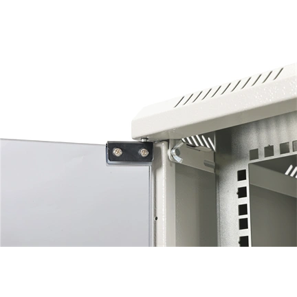 DIGITUS 10"/19" 5/10U Kombinált 350/483mm mély üvegajtós szürke fali rack szekrény