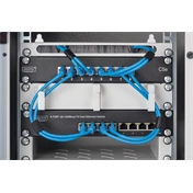 DIGITUS 10" 6U 330x312x300mm üvegajtós szürke fali rack szekrény