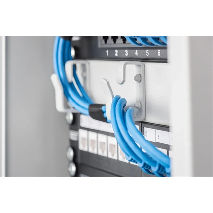 DIGITUS 10" 6U 330x312x300mm üvegajtós szürke fali rack szekrény