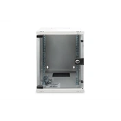 DIGITUS 10" 9U 464x312x300mm üvegajtós szürke fali rack szekrény