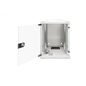 DIGITUS 10" 9U 464x312x300mm üvegajtós szürke fali rack szekrény