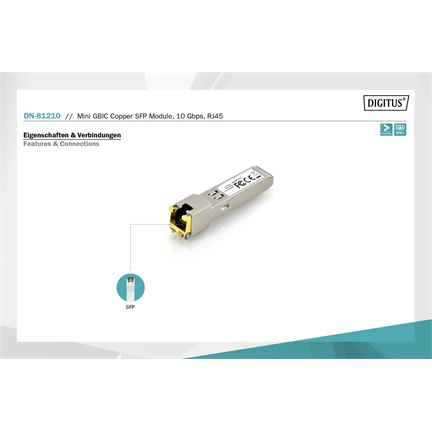 DIGITUS 10 Gbps RJ45 SFP Modul