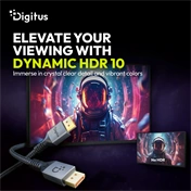 DIGITUS 16K UHD 80G 240Hz aranyozott 2.1 DisplayPort kábel 2m