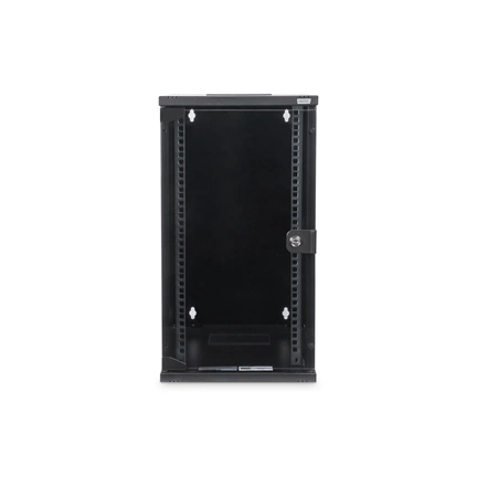 DIGITUS 19" 12U 592x312x300mm üvegajtós fekete fali rack szekrény