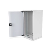 DIGITUS 19" 12U 592x312x300mm üvegajtós szürke fali rack szekrény