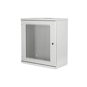 DIGITUS 19" 12U 595x540x400mm lapraszerelt perforált ajtós szürke fali rack szekrény