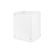 DIGITUS 19" 12U 595x540x400mm lapraszerelt üvegajtós szürke fali rack szekrény