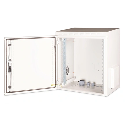 DIGITUS 19" 12U 713x600x450mm IP55 kültéri szürke fali rack szekrény