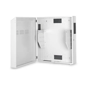 DIGITUS 19" 4U 800x640x220mm slim függőleges rögzítésű szürke fali rack szekrény