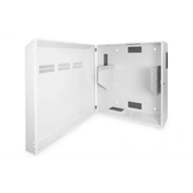 DIGITUS 19" 6U 800x640x309mm slim függőleges rögzítésű szürke fali rack szekrény