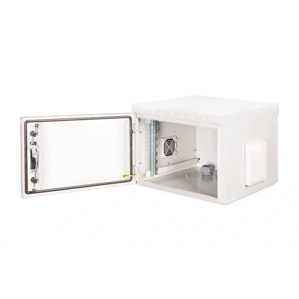 DIGITUS 19" 7U 490x600x600mm IP55 kültéri szürke fali rack szekrény