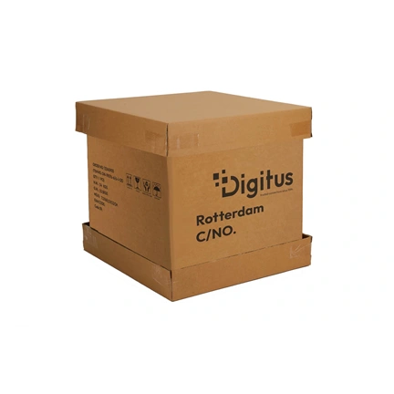 DIGITUS 19" 7U 490x600x600mm IP55 kültéri szürke fali rack szekrény