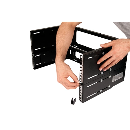 DIGITUS 19" 8U 372x505x250mm nyitott fekete fali patch konzol