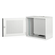 DIGITUS 19" 9U 460x540x400mm lapraszerelt perforált ajtós szürke fali rack szekrény