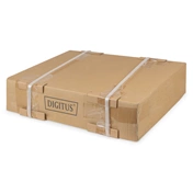 DIGITUS 19" 9U 460x540x400mm lapraszerelt üvegajtós szürke fali rack szekrény