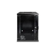 DIGITUS 19" 9U 464x312x300mm üvegajtós fekete fali rack szekrény