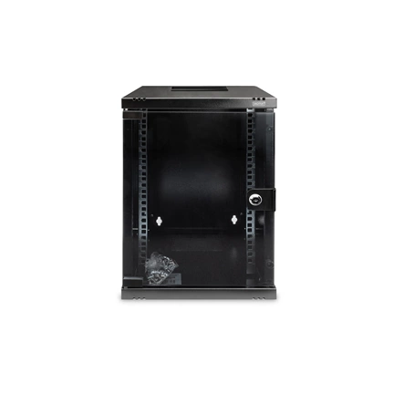 DIGITUS 19" 9U 464x312x300mm üvegajtós fekete fali rack szekrény