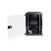DIGITUS 19" 9U 464x312x300mm üvegajtós fekete fali rack szekrény