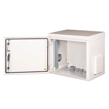 DIGITUS 19" 9U 579x600x450mm IP55 kültéri szürke fali rack szekrény