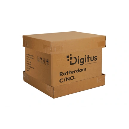 DIGITUS 19" 9U 579x600x450mm IP55 kültéri szürke fali rack szekrény