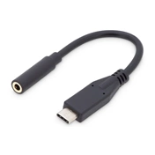 DIGITUS 24bit 48 KHZ USB Type-C 3.5mm stereo audio adapter kábel 0,2m