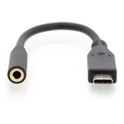 DIGITUS 24bit 48 KHZ USB Type-C 3.5mm stereo audio adapter kábel 0,2m