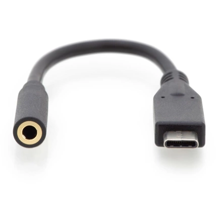 DIGITUS 24bit 48 KHZ USB Type-C 3.5mm stereo audio adapter kábel 0,2m