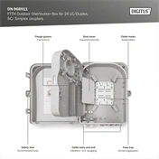 DIGITUS 24xSC simplex vagy 24xLC duplex toldóhoz kültéri FTTH optikai elosztó doboz