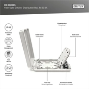 DIGITUS 8xSC simplex vagy 8xLC duplex toldóhoz kültéri optikai elosztó doboz