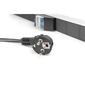 DIGITUS A-19-STRIP42-1 0U PDU 230V 16A 14xCEE 7/3 aljzat CEE7/7 csatlakozó megszakítóval 2M elosztósor