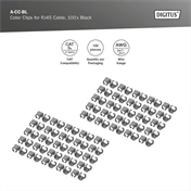 DIGITUS A-CC-BL Fekete RJ45 clips patch kábelhez 100db/csomag