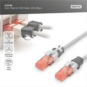 DIGITUS A-CC-BL Fekete RJ45 clips patch kábelhez 100db/csomag