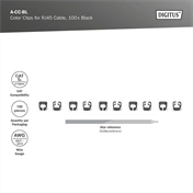 DIGITUS A-CC-BL Fekete RJ45 clips patch kábelhez 100db/csomag