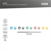 DIGITUS A-CC-M Vegyes szinű clips patch kábelhez 100db/csomag