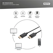 DIGITUS AK-340103-020-S FullHD Display port 2m kábel