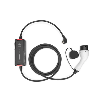 DIGITUS Állítható teljesítményü háztartási 230V 16A Type F 7/4 Type 2 Elektromos autó töltőkábel 10m