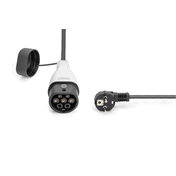 DIGITUS Állítható teljesítményü háztartási 230V 16A Type F 7/4 Type 2 Elektromos autó töltőkábel 10m