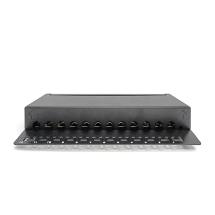 DIGITUS CAT6A HD 12port asztali fekete árnyékolt Patch Panel