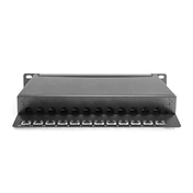 DIGITUS CAT6 12port asztali fekete árnyékolt patch panel