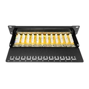 DIGITUS CAT6 12port asztali fekete árnyékolt patch panel