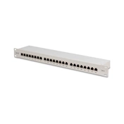 DIGITUS CAT6 24port 19" 1U kompakt szürke árnyékolt Patch Panel