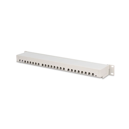 DIGITUS CAT6 24port 19" 1U kompakt szürke árnyékolt Patch Panel