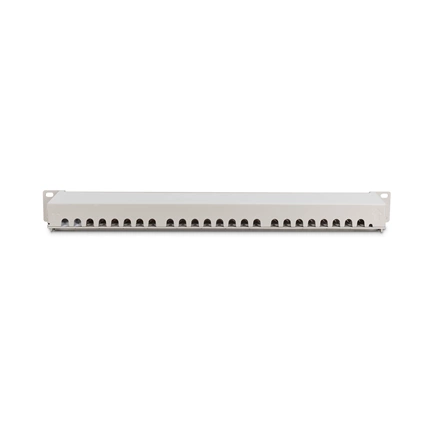 DIGITUS CAT6 24port 19" 1U kompakt szürke árnyékolt Patch Panel