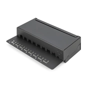 DIGITUS CAT6 8port asztali fekete árnyékolt patch panel